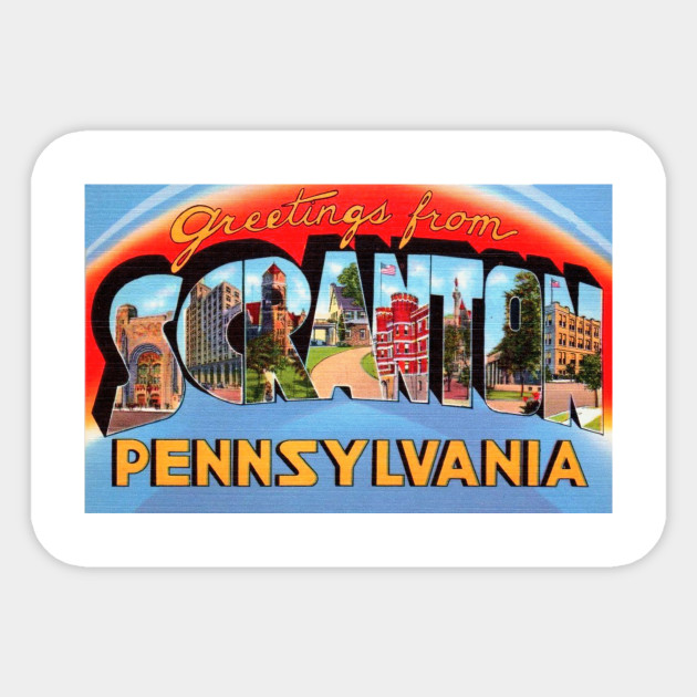 Greetings from Scranton, Pennsylvania - Vintage Large Letter Postcard